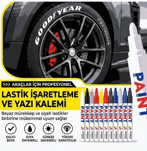 Oto Lastik Yazı Kalemi
